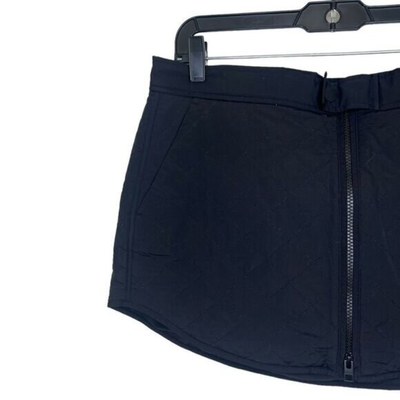 Athleta Black Toasty Buns Insulated Full Zip Sporty Outdoor Skirt Size 10 - Picture 6 of 12